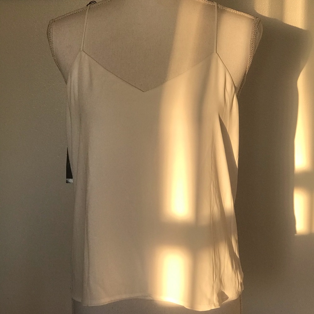 Spaghetti strapped white blouse